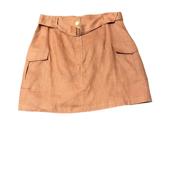 NWT MINKPINK Linen Mini Skirt - Picture 4 of 5